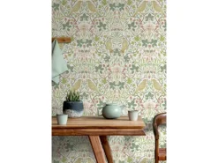 Marburg Vliestapete Blätter und Vögel Floral Modern 10,05 m x 0,53 m Weiß-Grün* Tapetenmuster