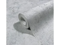 Marburg Vliestapete in Leicht Glänzender Betonoptik Uni Grau-Silber FSC®* Dekorative Tapeten