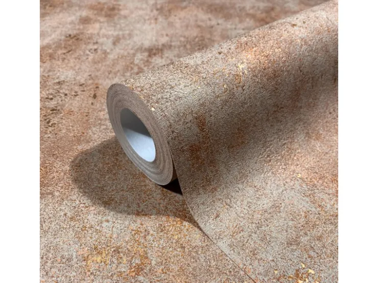 Marburg Vliestapete in Leicht Glänzender Betonoptik Uni Beige Braun FSC®