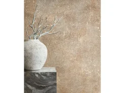 Marburg Vliestapete in Leicht Glänzender Betonoptik Uni Beige Braun FSC®