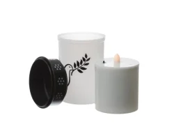 MARELIDA LED Grablichter Grabkerzen Taube Friedhof Trauerlicht Gedenklicht 12cm 2er Set* Kerzen