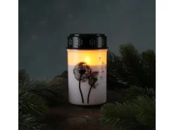 MARELIDA LED Grablichter Grabkerzen Pusteblume Friedhof Trauer Gedenklicht 12cm 2er Set* Kerzen