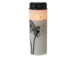 MARELIDA LED Grablichter Grabkerzen Pusteblume Friedhof Trauer Gedenklicht 21cm 2er Set* Kerzen