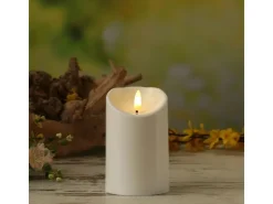 MARELIDA LED Kerze Für Außen Balkon Terrasse Garten 3D Flamme Flackernd Timer H 12,5cm* Kerzen