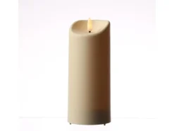 MARELIDA LED Kerze Für Außen Garten Balkon Flackernd Timer H 17,5cm D 7,5cm Creme* Kerzen