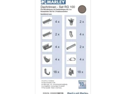 Marley Dachrinnen-Set RG 100 für Blockh. L 5 m inkl. Verstellw. Braun* Vogeltränken