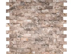 Marmormosaik Marron Emperado Brick Natural 32 cm x 32 cm