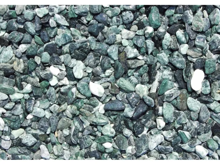 Scherf Marmorzierkiesel Alpen-Grün 7 - 15 mm 25 kg PE-Sack* Zimmerbrunnen