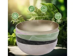 matches21 HOME&HOBBY Pflanzschale für Draussen in Marmoriert 37 x 10,5 cm