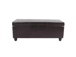 MCW Aufbewahrungs-Truhe Kriens Leder/Kunstleder 112x45x45cm