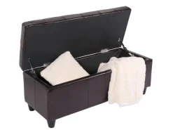 MCW Aufbewahrungs-Truhe Kriens Leder/Kunstleder 112x45x45cm