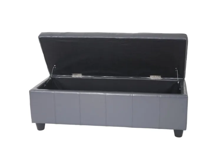 MCW Aufbewahrungs-Truhe Kriens Leder Und Kunstleder 112x45x45cm* Aufbewahrung