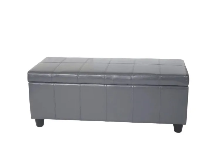 MCW Aufbewahrungs-Truhe Kriens Leder Und Kunstleder 112x45x45cm* Aufbewahrung