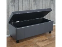 MCW Aufbewahrungs-Truhe Kriens Leder Und Kunstleder 112x45x45cm* Aufbewahrung