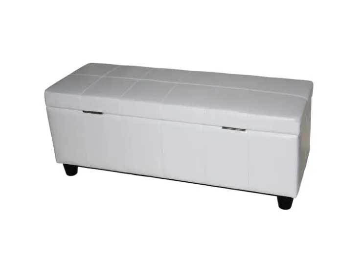 MCW Aufbewahrungs-Truhe Kriens Leder/Kunstleder 112x45x45cm