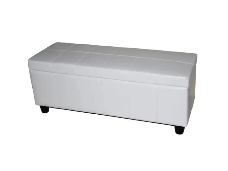 MCW Aufbewahrungs-Truhe Kriens Leder/Kunstleder 112x45x45cm