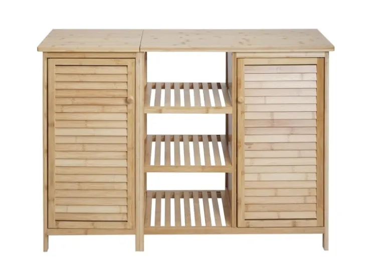 MCW Badezimmerschrank B18 2 Türen Bambus 87x99x33cm* Möbelserien