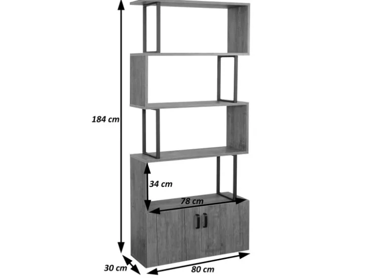 MCW Bücherregal A27 mit Tür -Optik* Bücherregale
