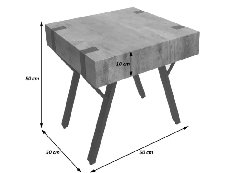 MCW Beistelltisch L54 Marmor-Optik Grau* Möbelserien