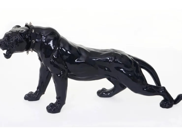 MCW Deko Figur Panther mit Halsband mit Halsband