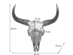 MCW Deko Schädel 45cm T454 Stier Naturfarben* Dekorative Figuren
