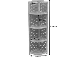MCW Eckregal K85 Geflecht Braun