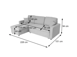 MCW Ecksofa mit Bettkasten L17