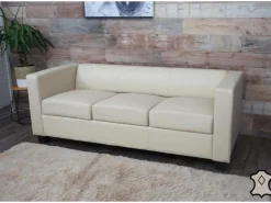 MCW 3er Sofa Lille Leder Creme* Sofas
