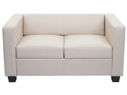 MCW 2er Sofa Lille Leder Creme