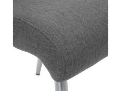 MCW Esszimmer-Set G55Bank Küchenstuhl Stuhl Grau-Braun Bank 180cm