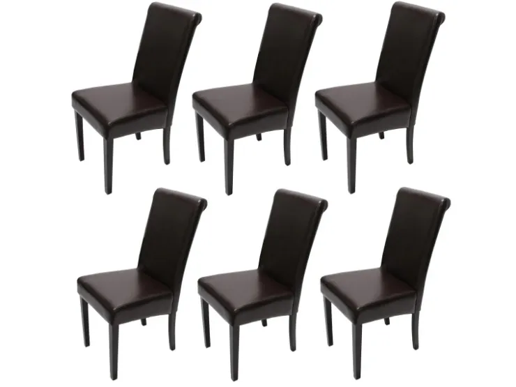 MCW Esszimmerstuhl Lecce II 6er-Set Dunkle Beine