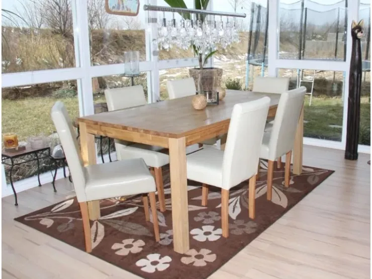 MCW Esszimmerstuhl Littau 2er-Set Leder Helle Beine* Stühle