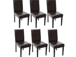 MCW Esszimmerstuhl Littau Kunstleder 6er-Set Kunstleder Dunkle Beine* Stühle