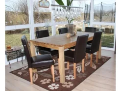 MCW Esszimmerstuhl Littau 2er-Set Leder Helle Beine* Stühle