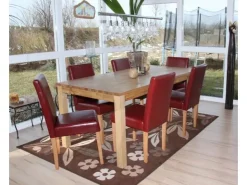 MCW Esszimmerstuhl Littau 6er-Set Leder Helle Beine* Stühle