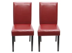 MCW Esszimmerstuhl Littau 2er-Set Leder Dunkle Beine* Stühle