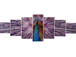 MCW Leinwandbild H375 XL Pfau 7-tlg.* Wanddekoration