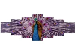 MCW Leinwandbild H375 XL Pfau 7-tlg.* Wanddekoration