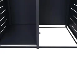 MCW Mülltonnenverkleidung E83-B Anthrazit Stahl 117x132x82cm