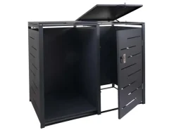 MCW Mülltonnenverkleidung E83-B Anthrazit Stahl 117x132x82cm