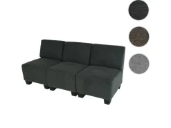 MCW Modular 3-Sitzer Sofa Couch Moncalieri -Grau ohne Armlehnen