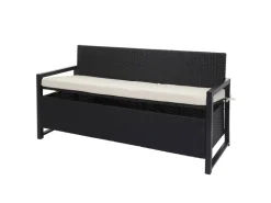 MCW Poly-Rattan 3er Sitzbank F39 Kissen Creme* Kissen|Sitzbänke