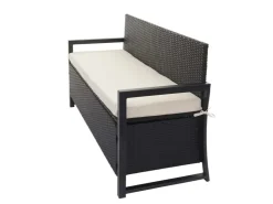 MCW Poly-Rattan 3er Sitzbank F39 Kissen Creme* Kissen|Sitzbänke