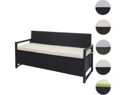 MCW Poly-Rattan 3er Sitzbank F39 Kissen Creme* Kissen|Sitzbänke