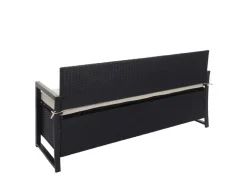 MCW Poly-Rattan 3er Sitzbank F39 Kissen Creme* Kissen|Sitzbänke