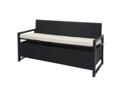 MCW Poly-Rattan 3er Sitzbank F39 Kissen Creme* Kissen|Sitzbänke