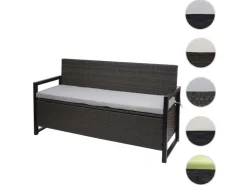 MCW Poly-Rattan 3er Sitzbank F39 Kissen