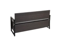 MCW Poly-Rattan 3er Sitzbank F39 Kissen