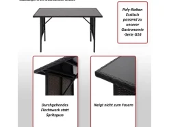 MCW Poly-Rattan Esstisch G16* Möbelserien