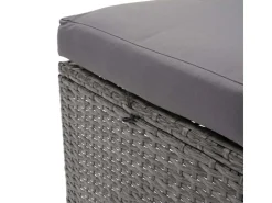 MCW Poly-Rattan Sitzbank G16 Kissen Dunkel